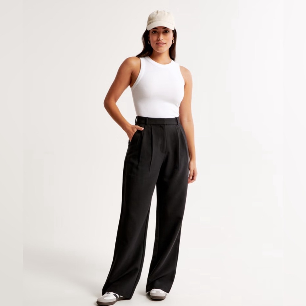 Abercrombie Curve love sloane tailored wide leg pant